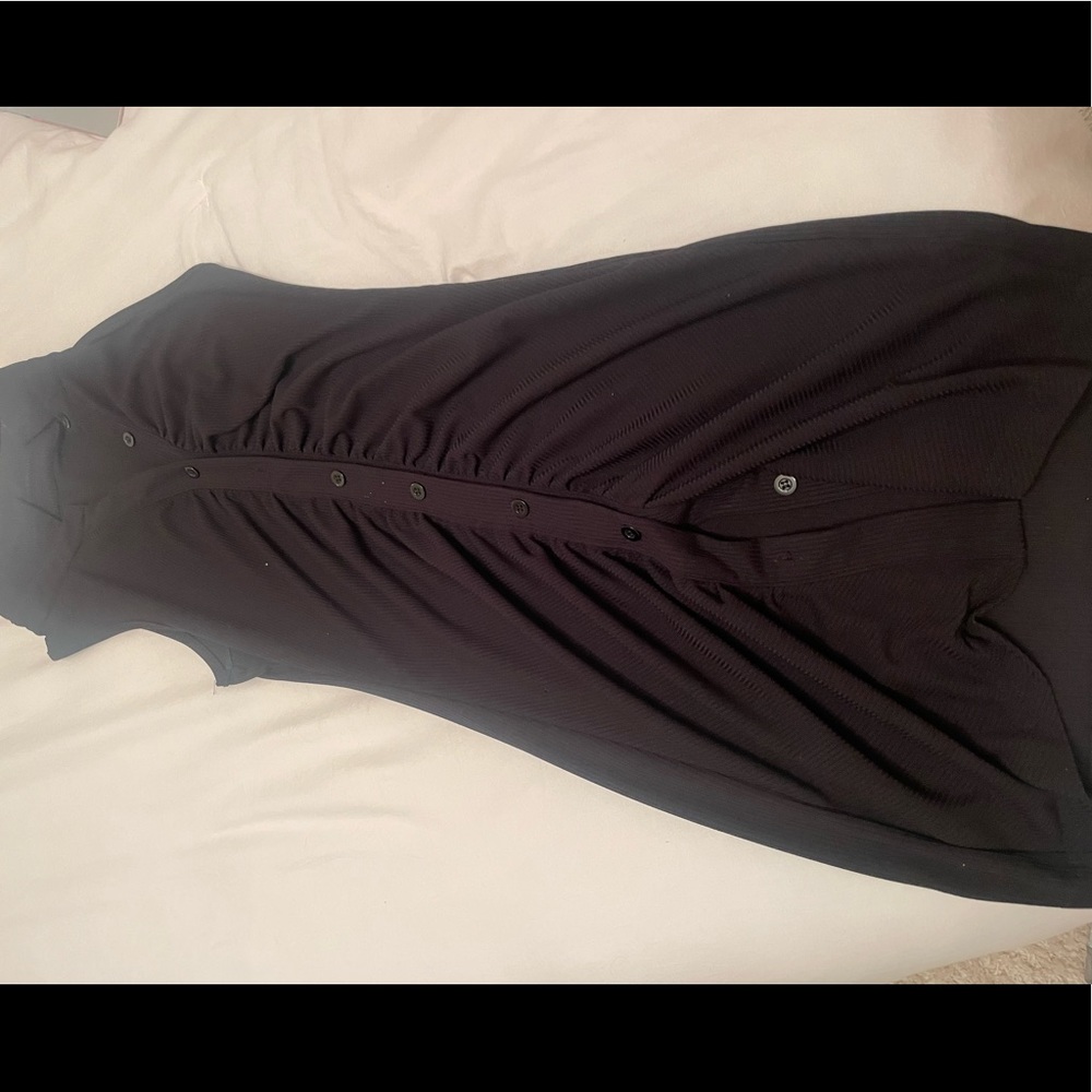 Black ruffled tank dress